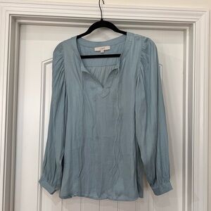 LOFT Women's Light Blue Blouse